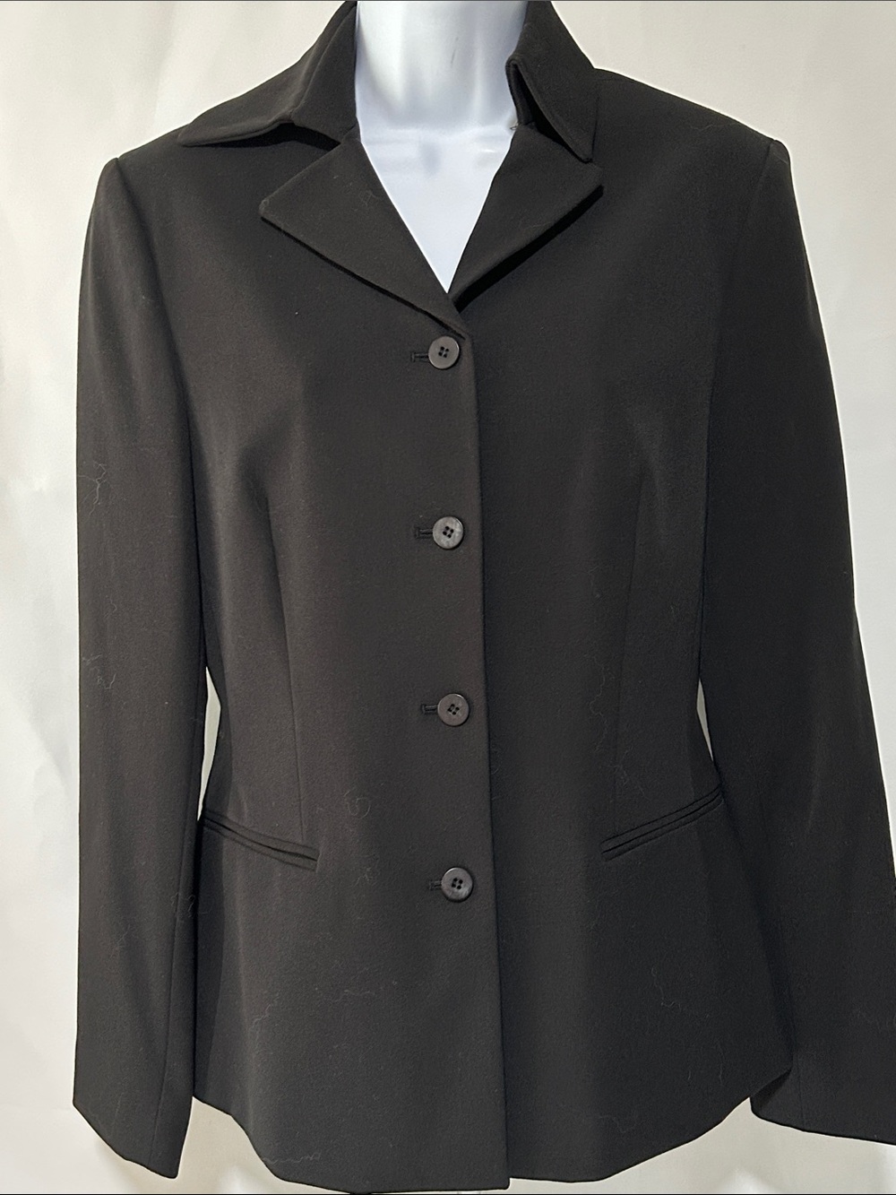 Express Women’s Size Small Solid Black Four Button Front Notch Collar Blazer